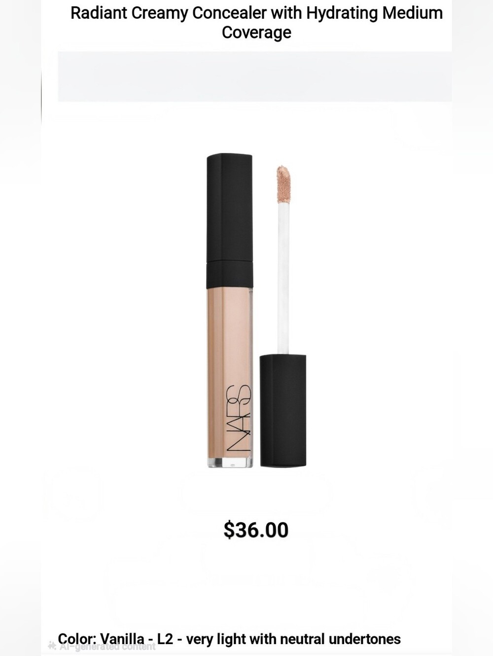 NARS Radiant Creamy Concealer in Vanilla